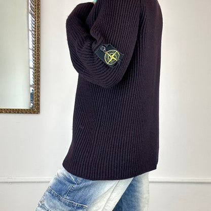 vintage stone island heavy knit jumper