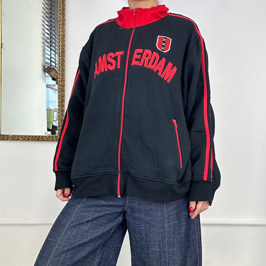 sporty amsterdam zip up jumper