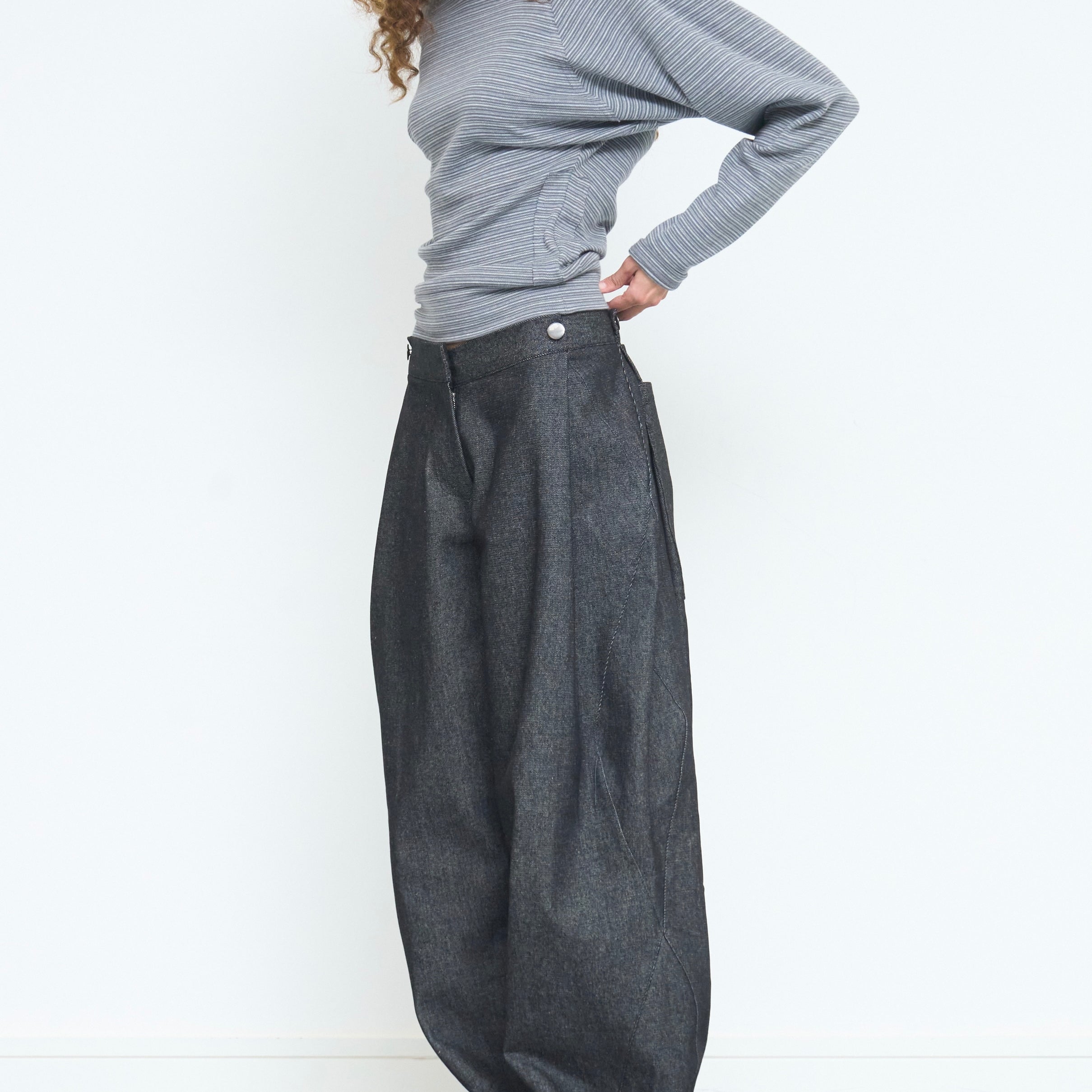 lumi jean - dark grey denim