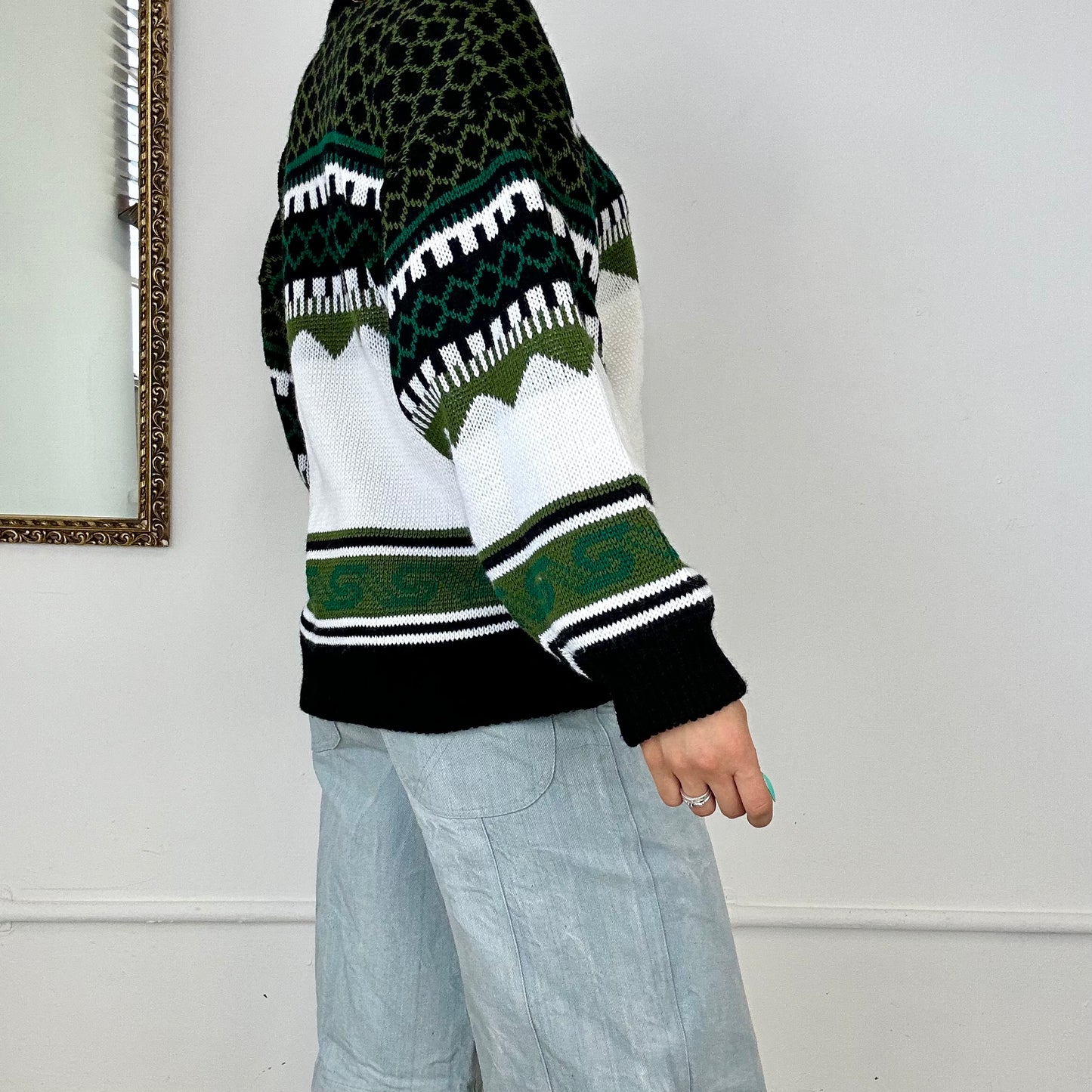 vintage gucci bootleg knit jumper