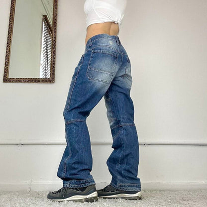 wide leg cargo jeans