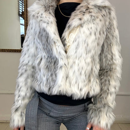 00's faux fur cropped jacket