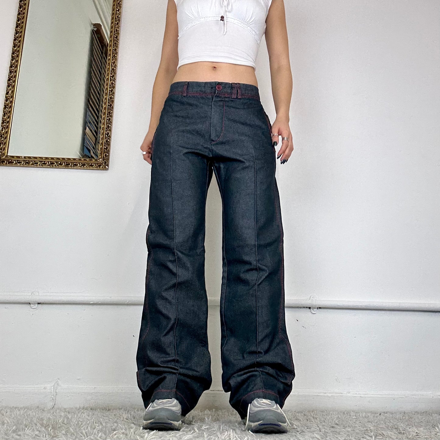 00s dark wash baggy jeans