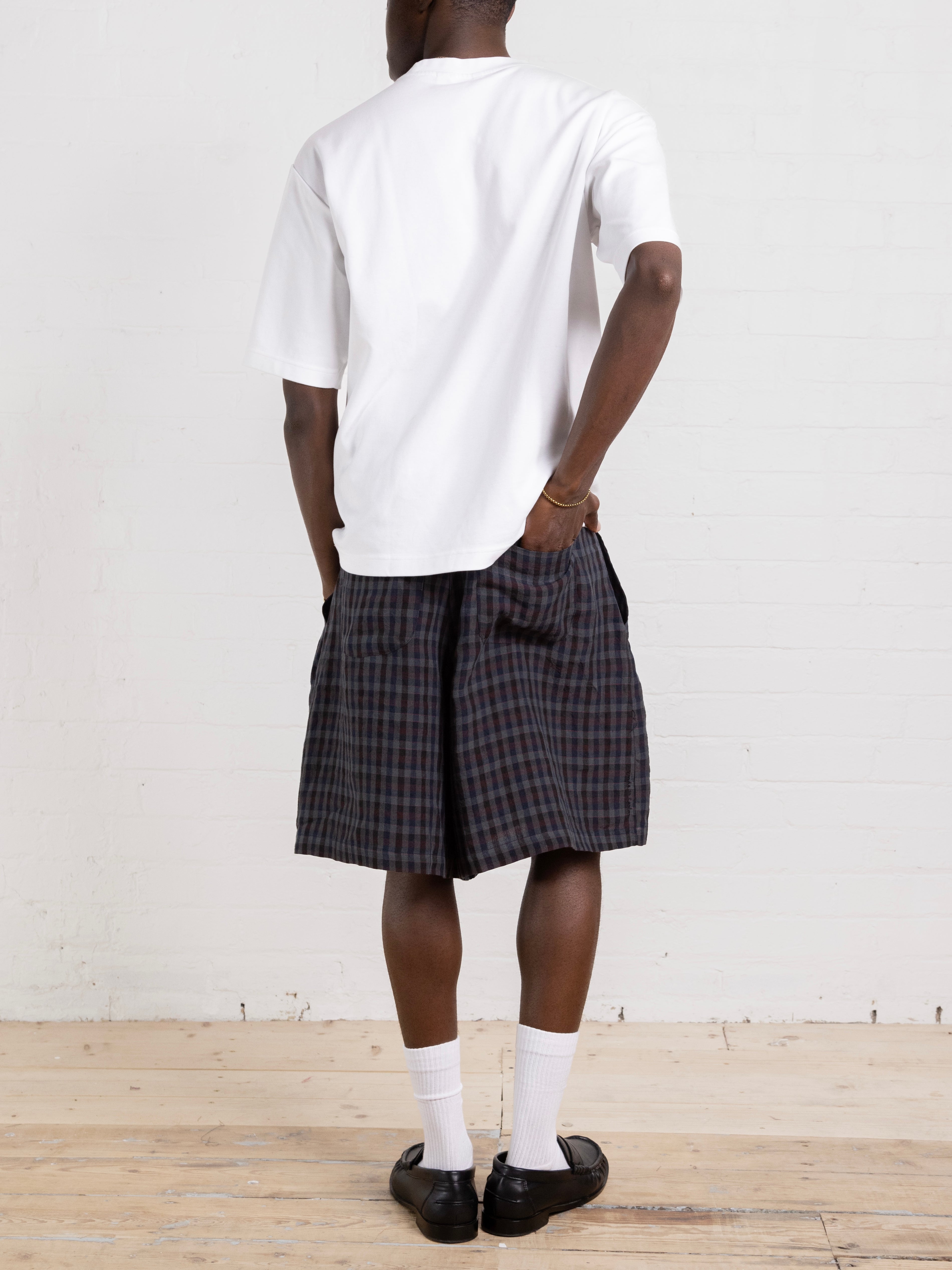 lake short - gingham linen