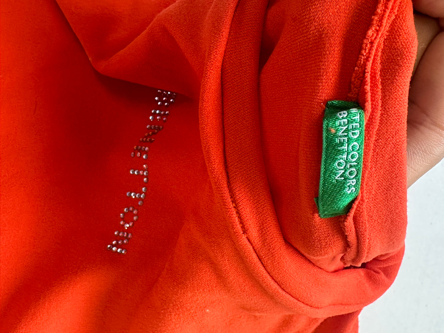 2000's red benetton vest top