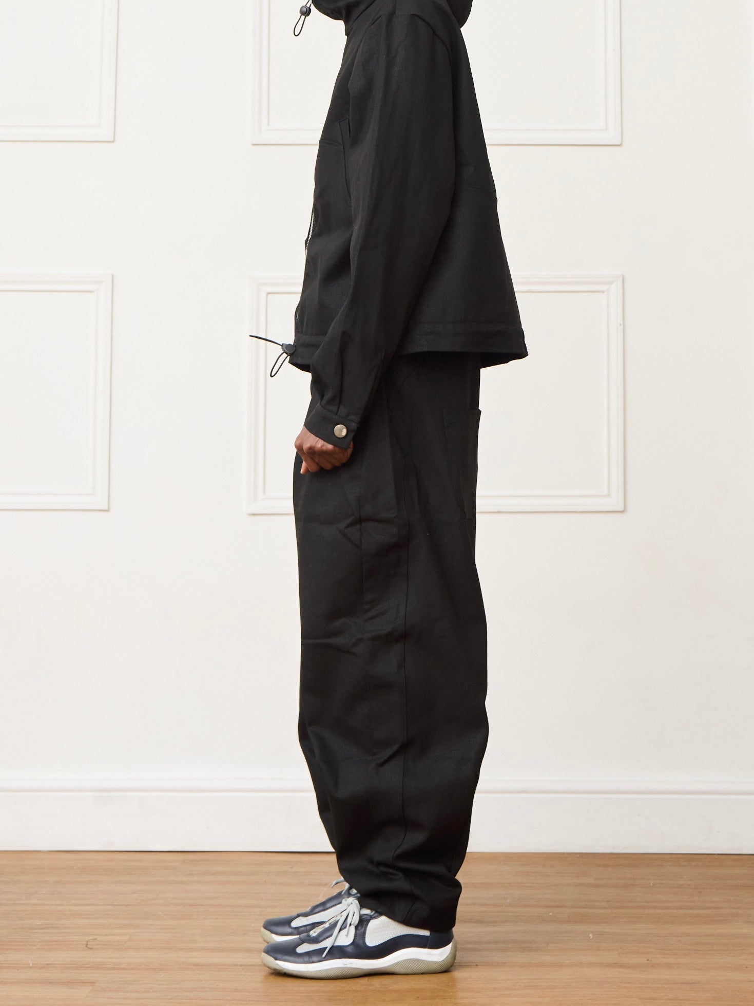 barrel jean - black denim