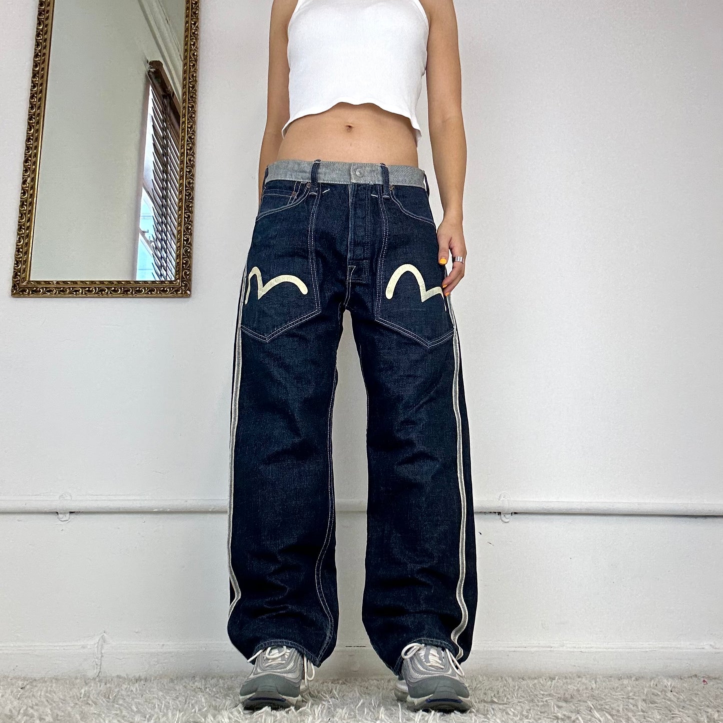 vintage evisu baggy jeans