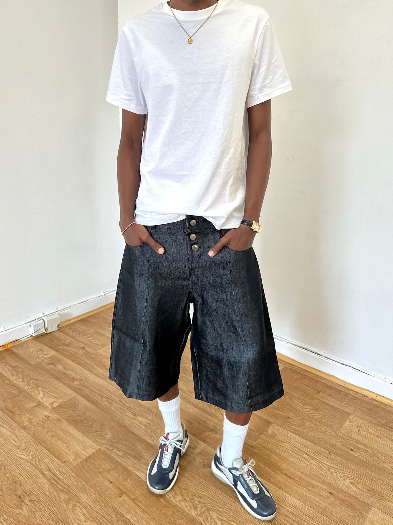 short patineur - denim gris foncé