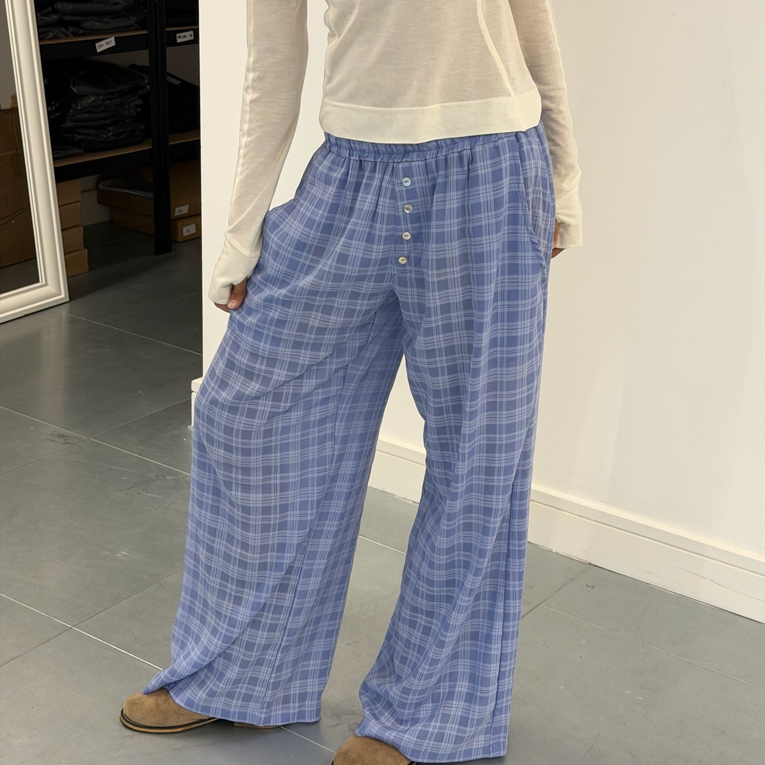 stevie trouser - periwinkle wool