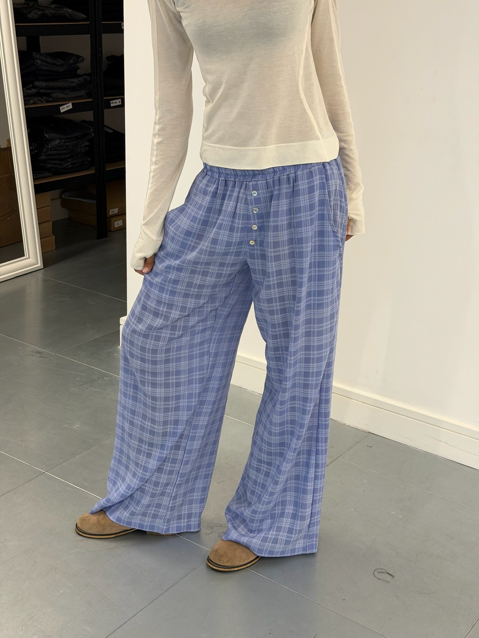 stevie trouser - periwinkle wool