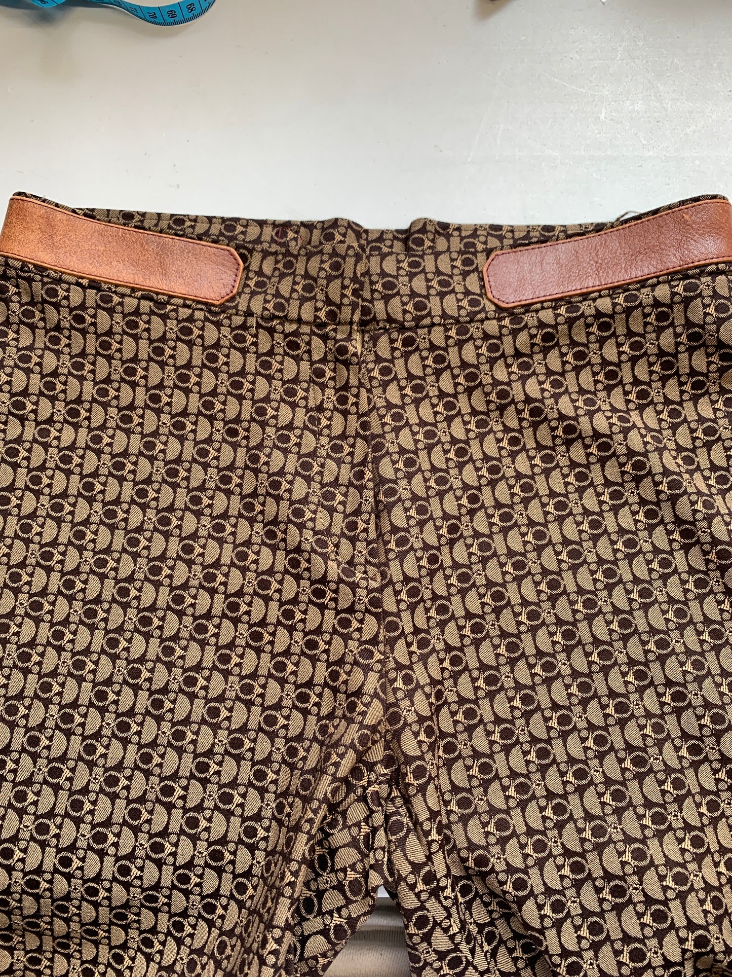 boyco italian flared printed monogram trousers