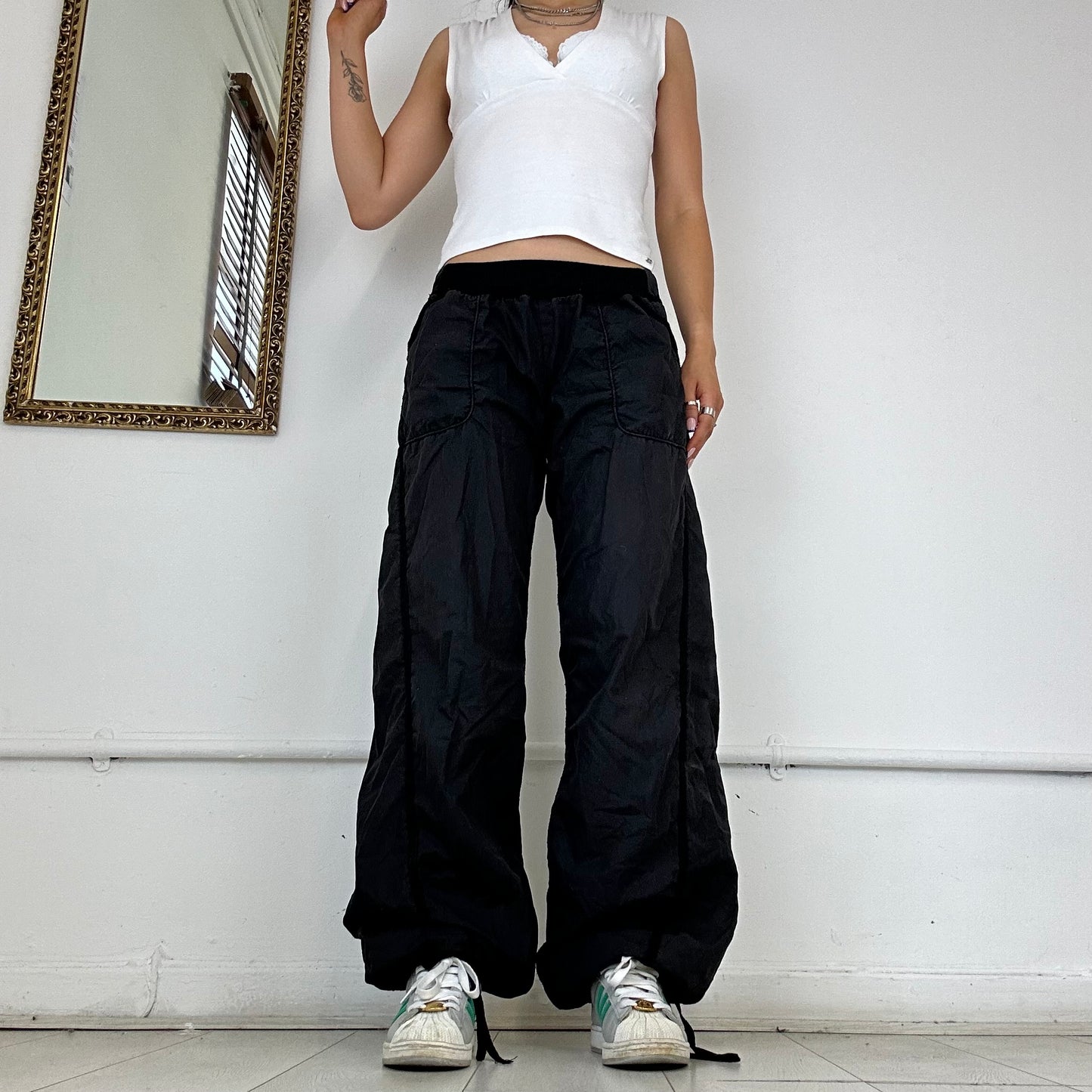 00’s danza baggy black trousers