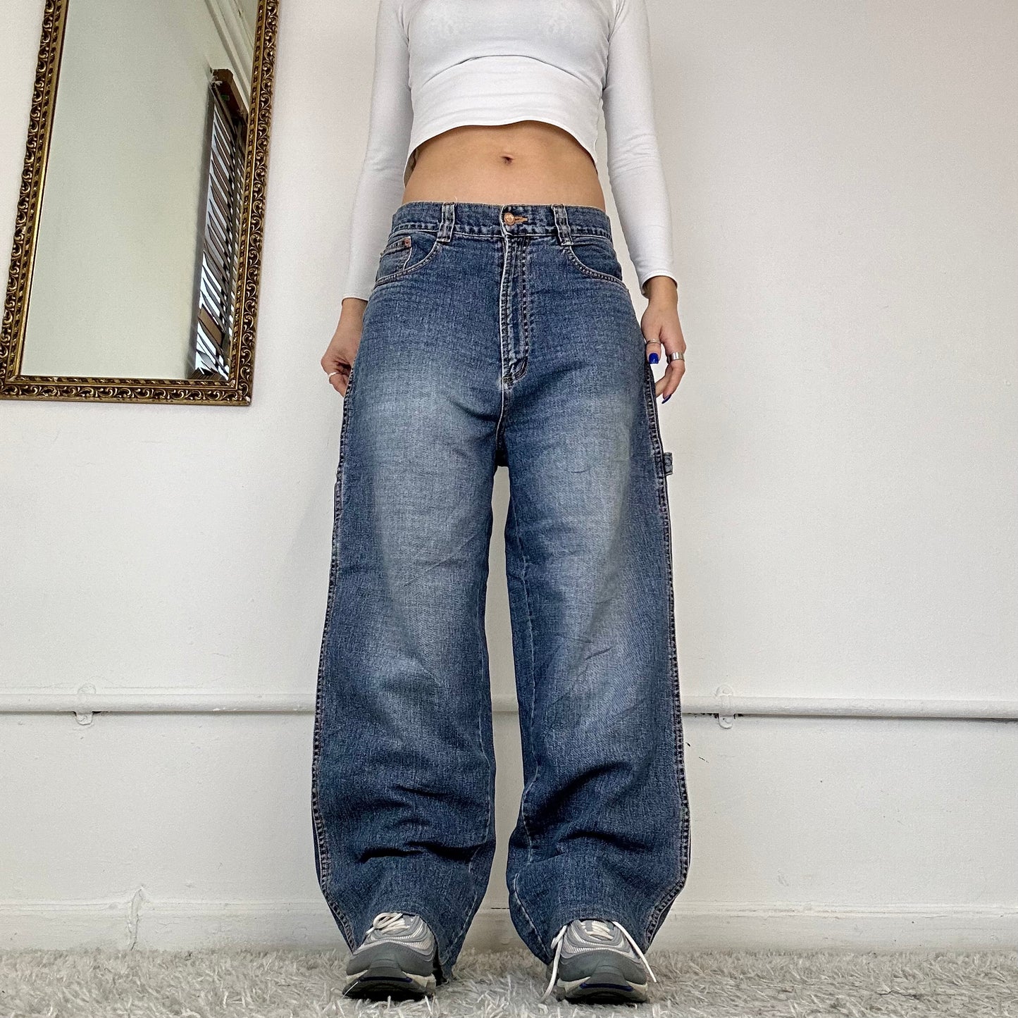 90s baggy wide leg jeans