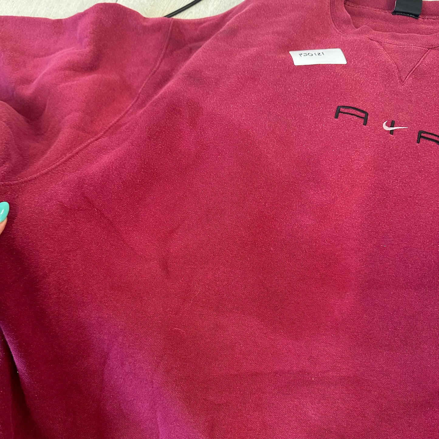 vintage nike air burgundy sweatshirt