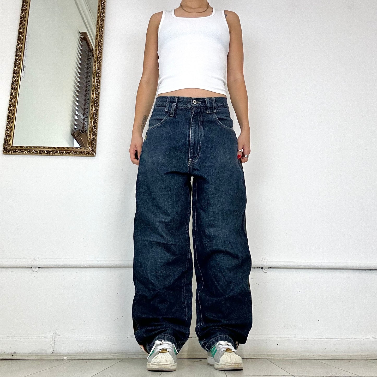 90's dark wash skate jeans by energie