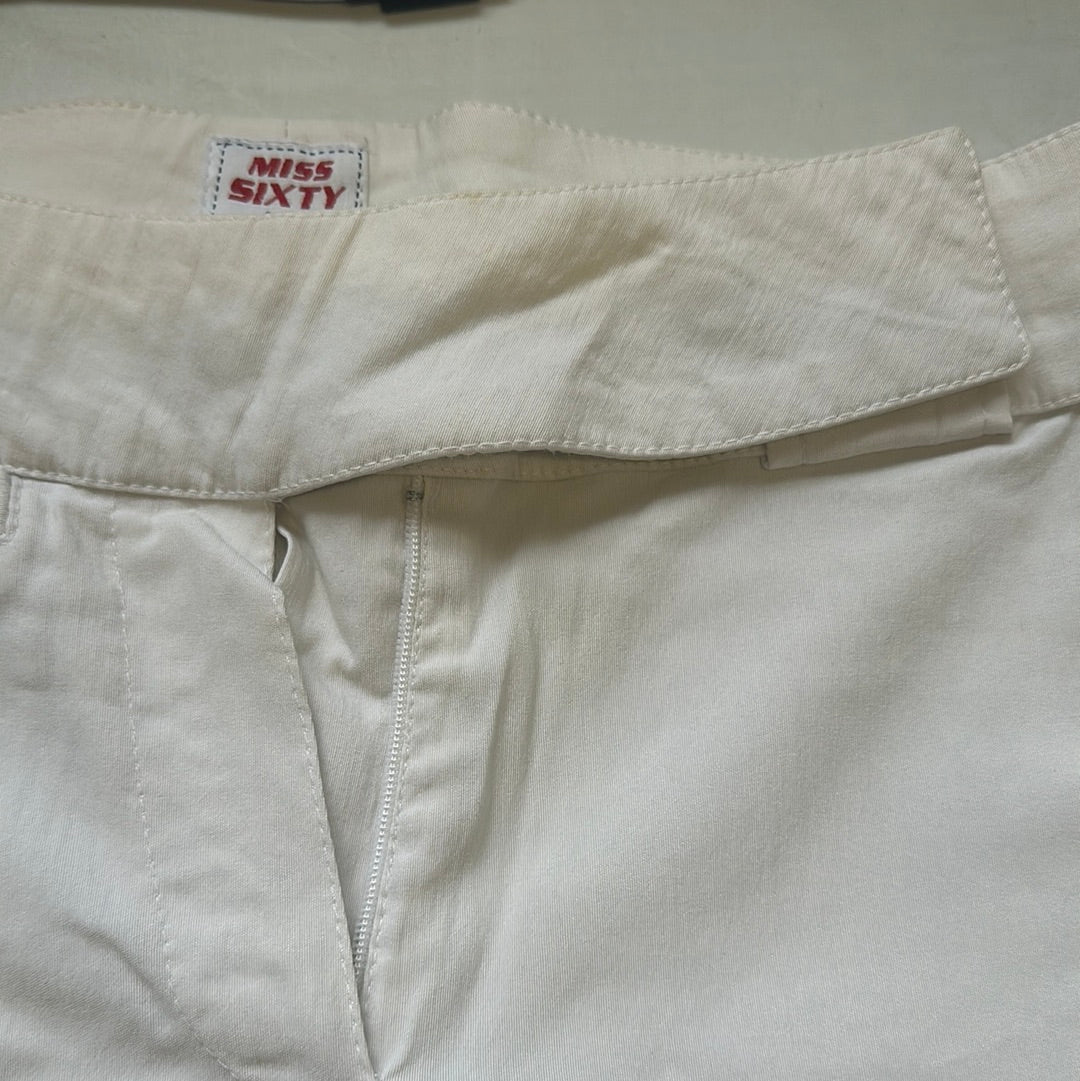 00s miss sixty white flared trousers