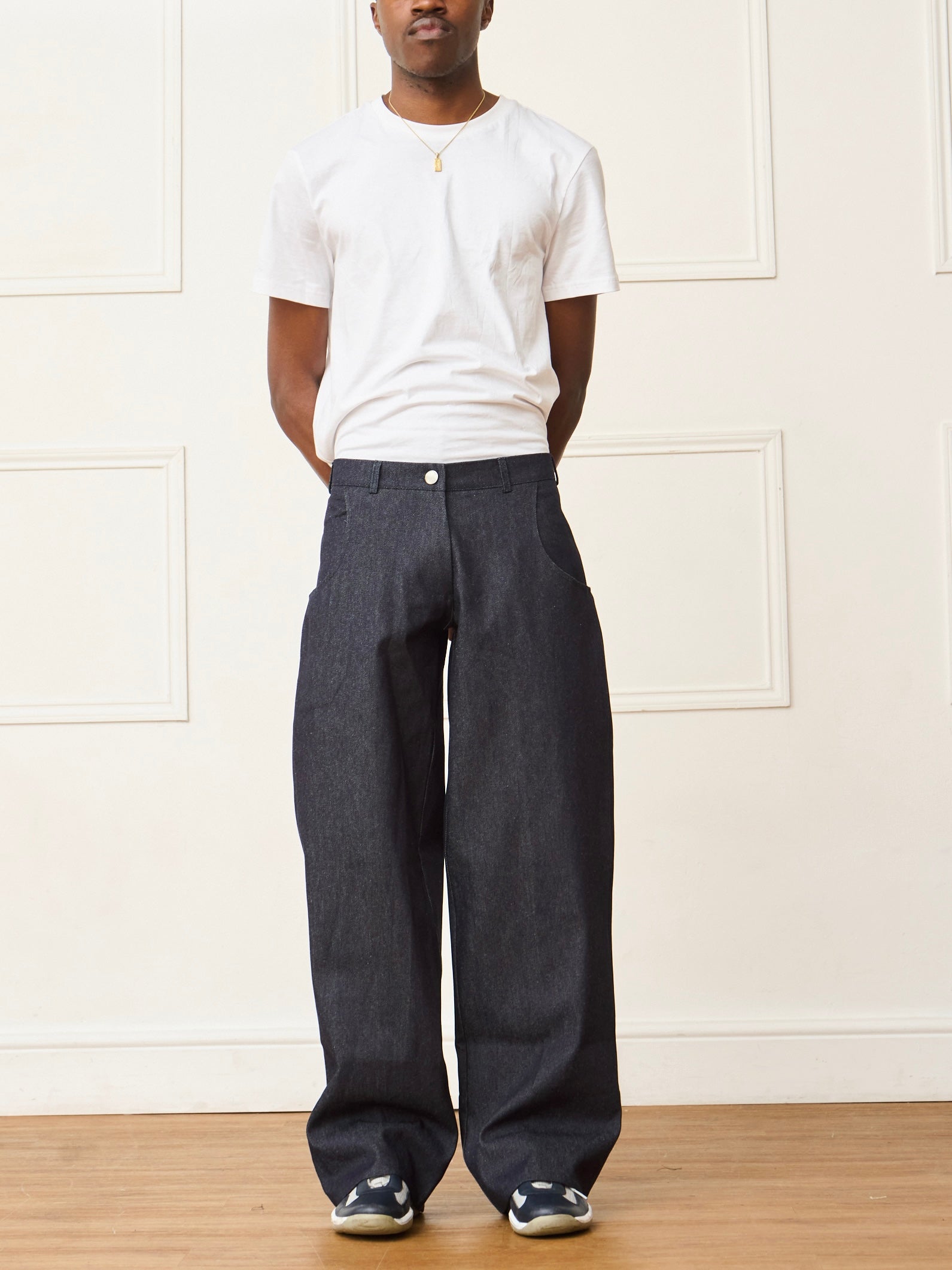 circle jean - navy denim