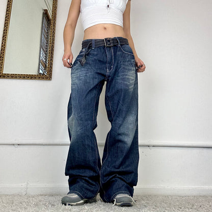 00’s baggy wide leg jeans by helix