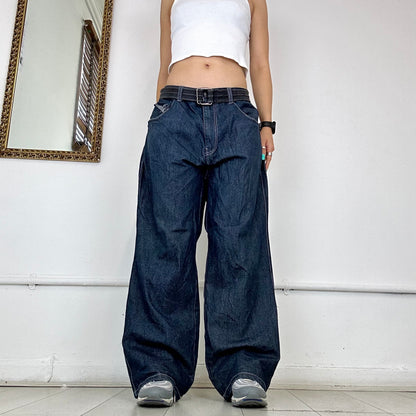 baggy dark wash jeans