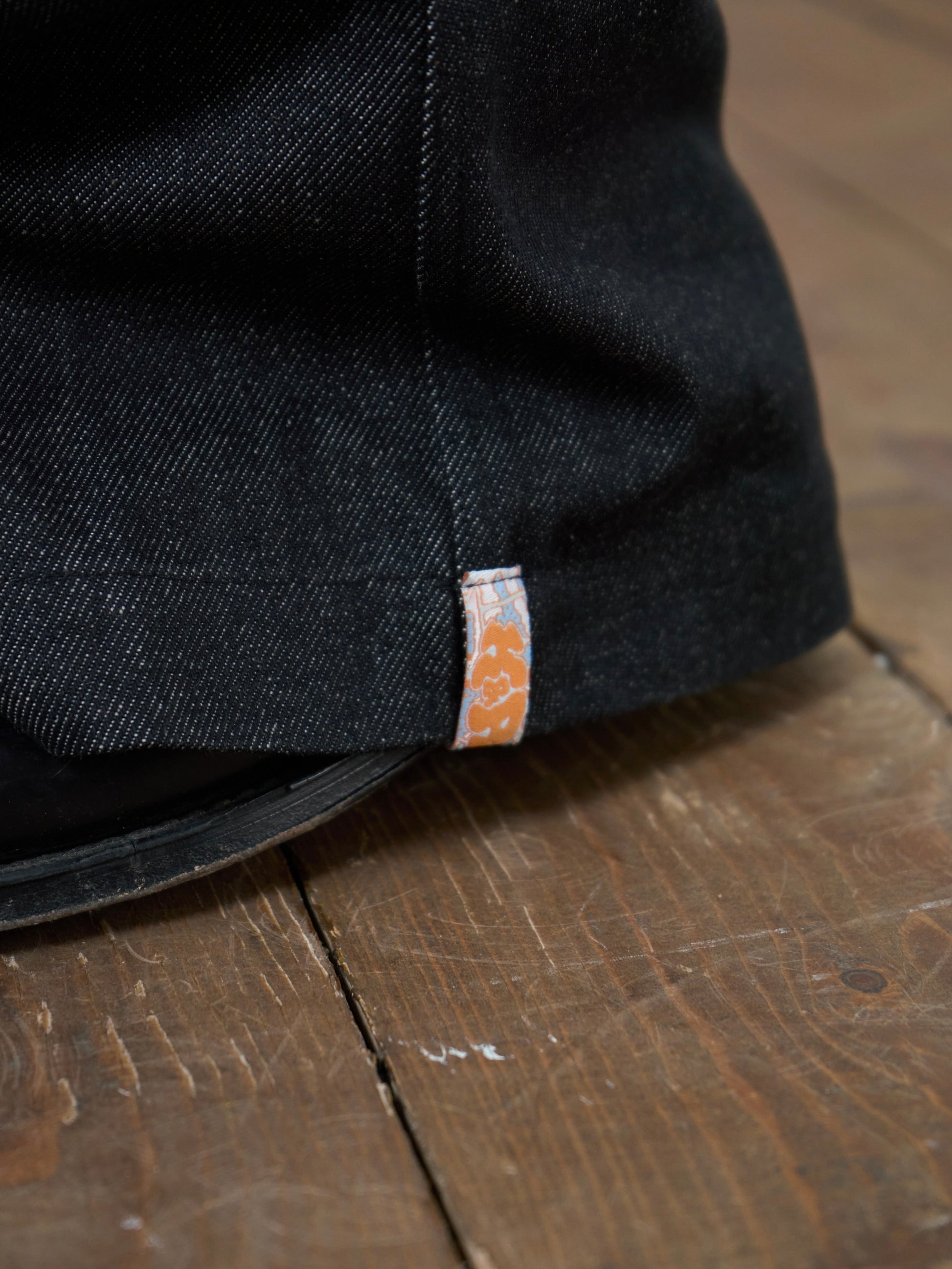 slouch jean - embroidered charcoal denim