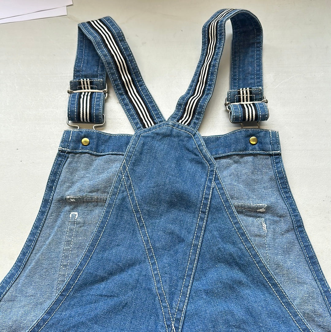 2000's flared denim dungarees