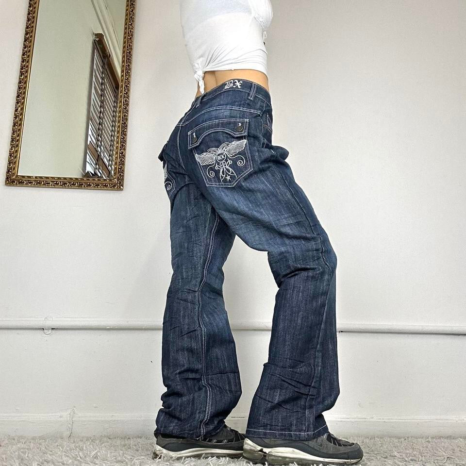 wide leg 00s jeans