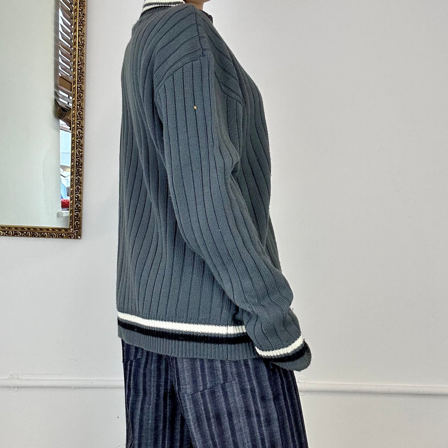 vintage hugo boss zip up knitted jumper