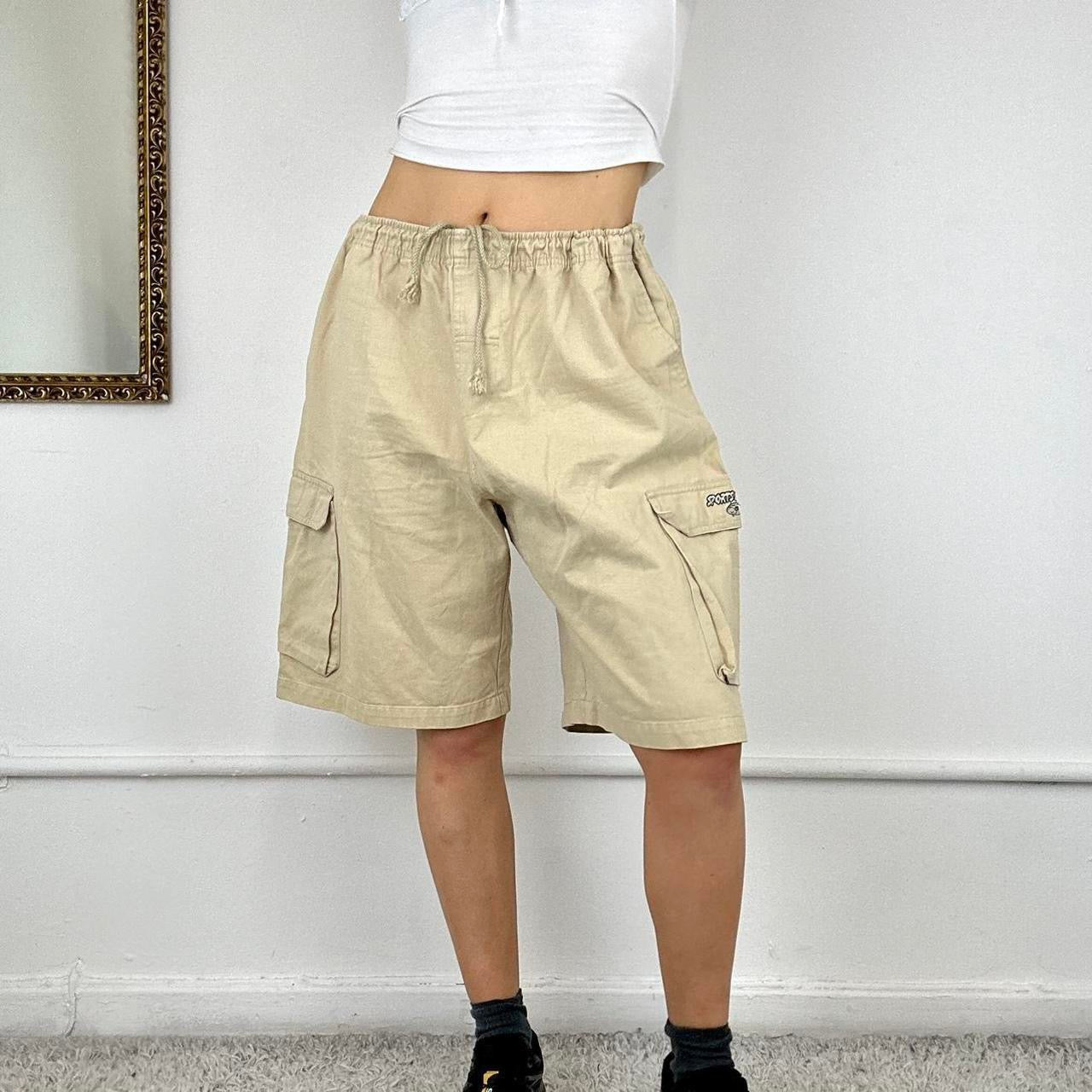 vintage beige cargo shorts