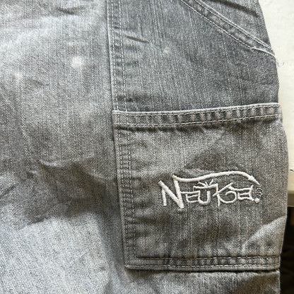 90’s washed grey baggy jeans