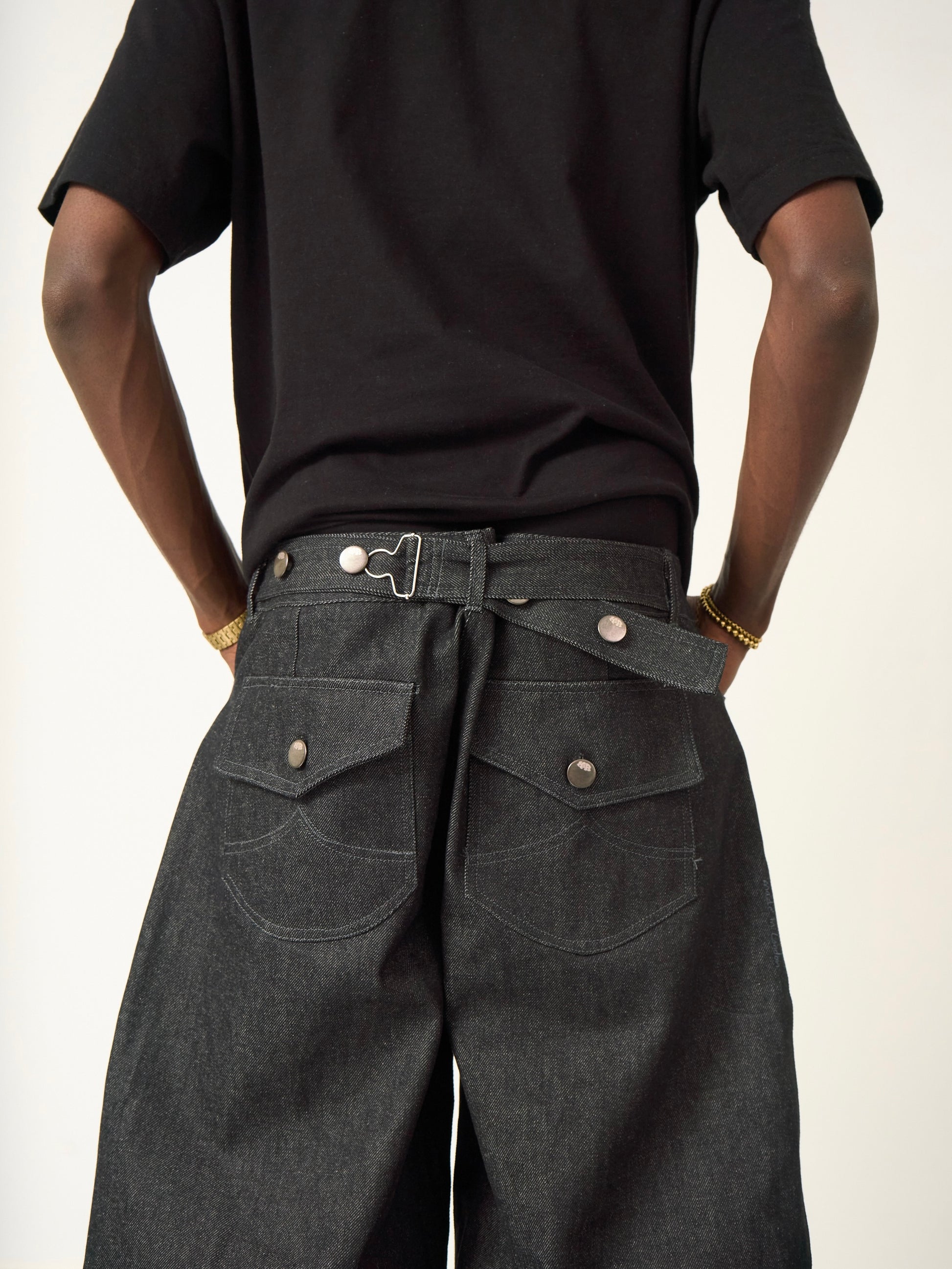 balloon jean - dark grey denim