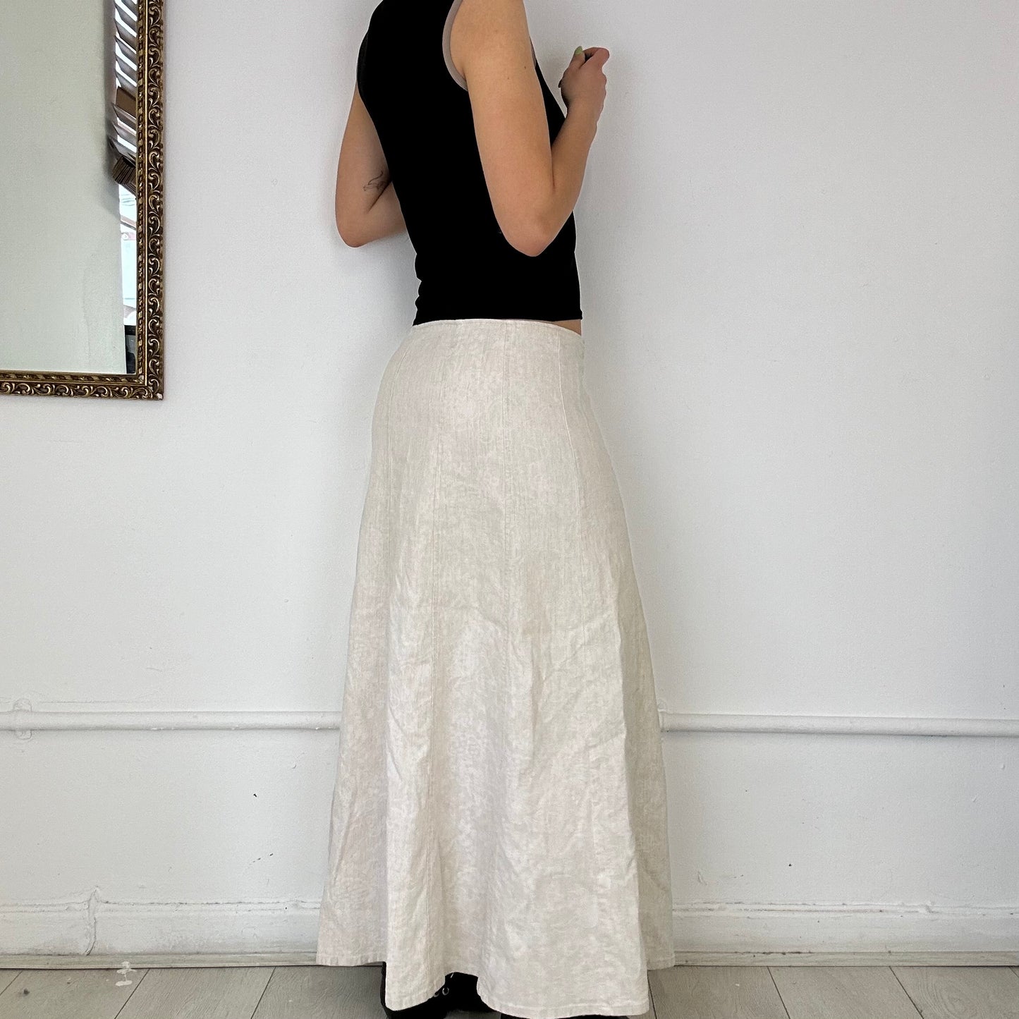 per una cream maxi skirt