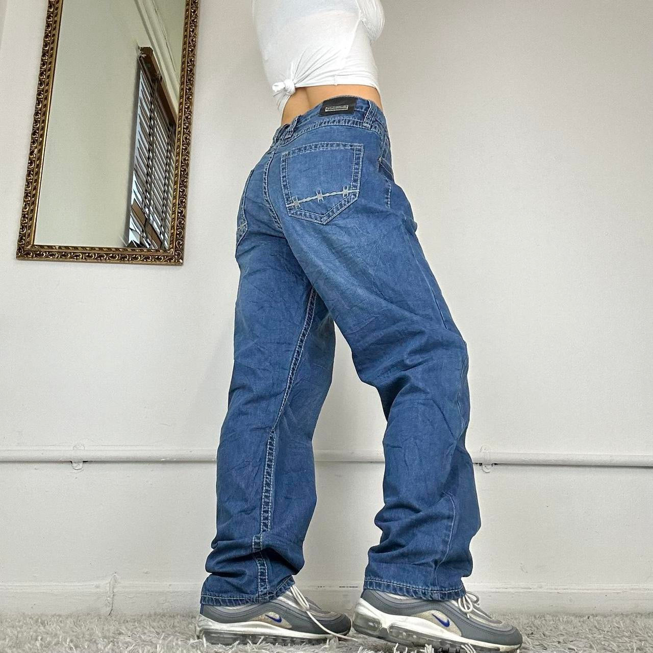 wide leg cargo jeans