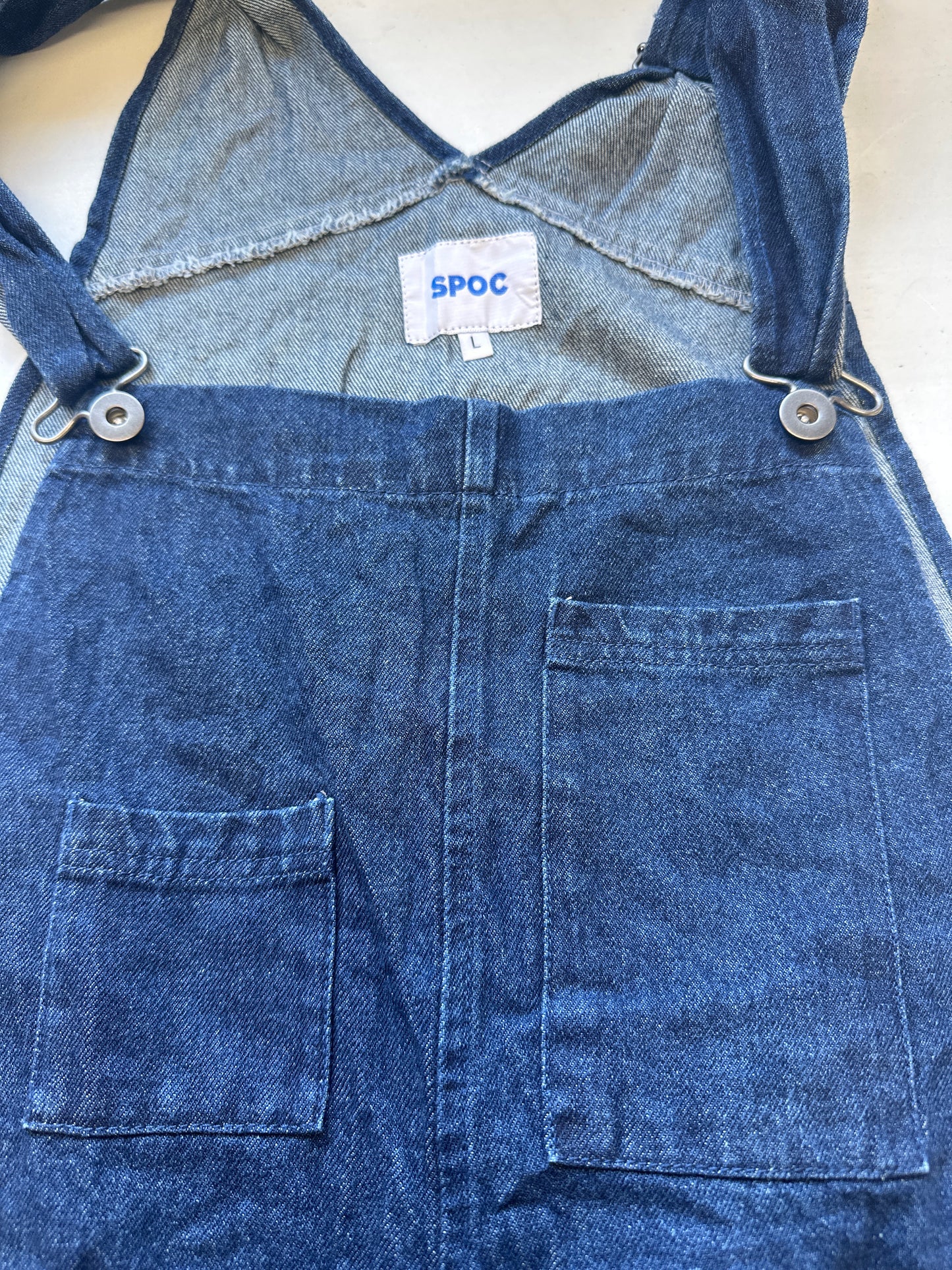 dark wash denim dungarees