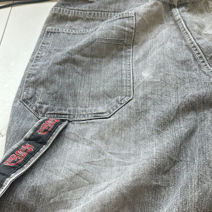 90’s washed grey baggy jeans