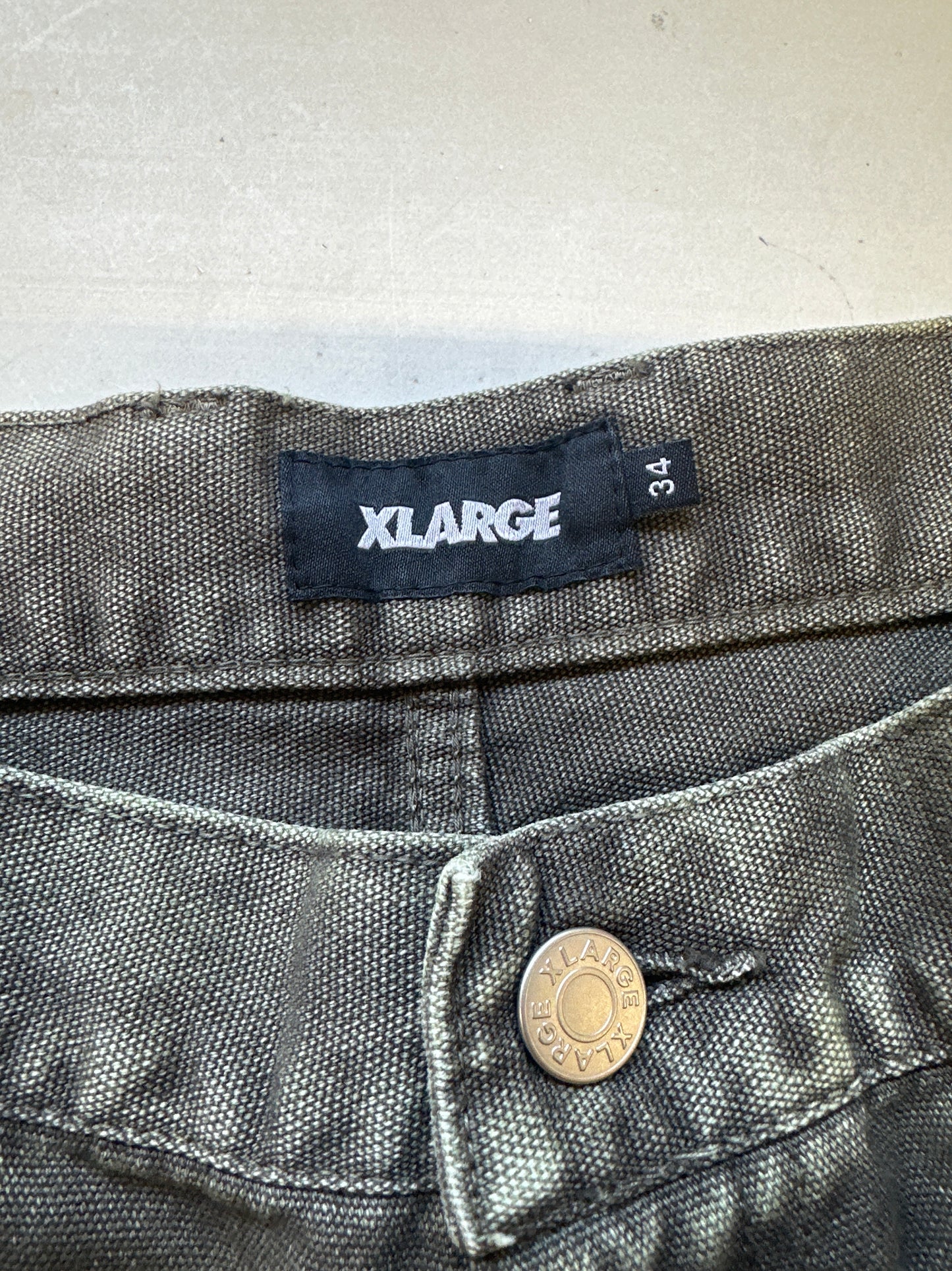 2000's khaki cargo denim jeans