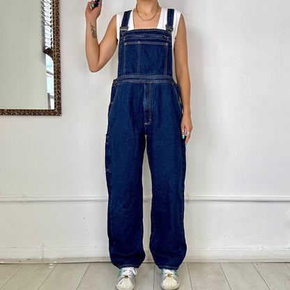 dark denim dungarees