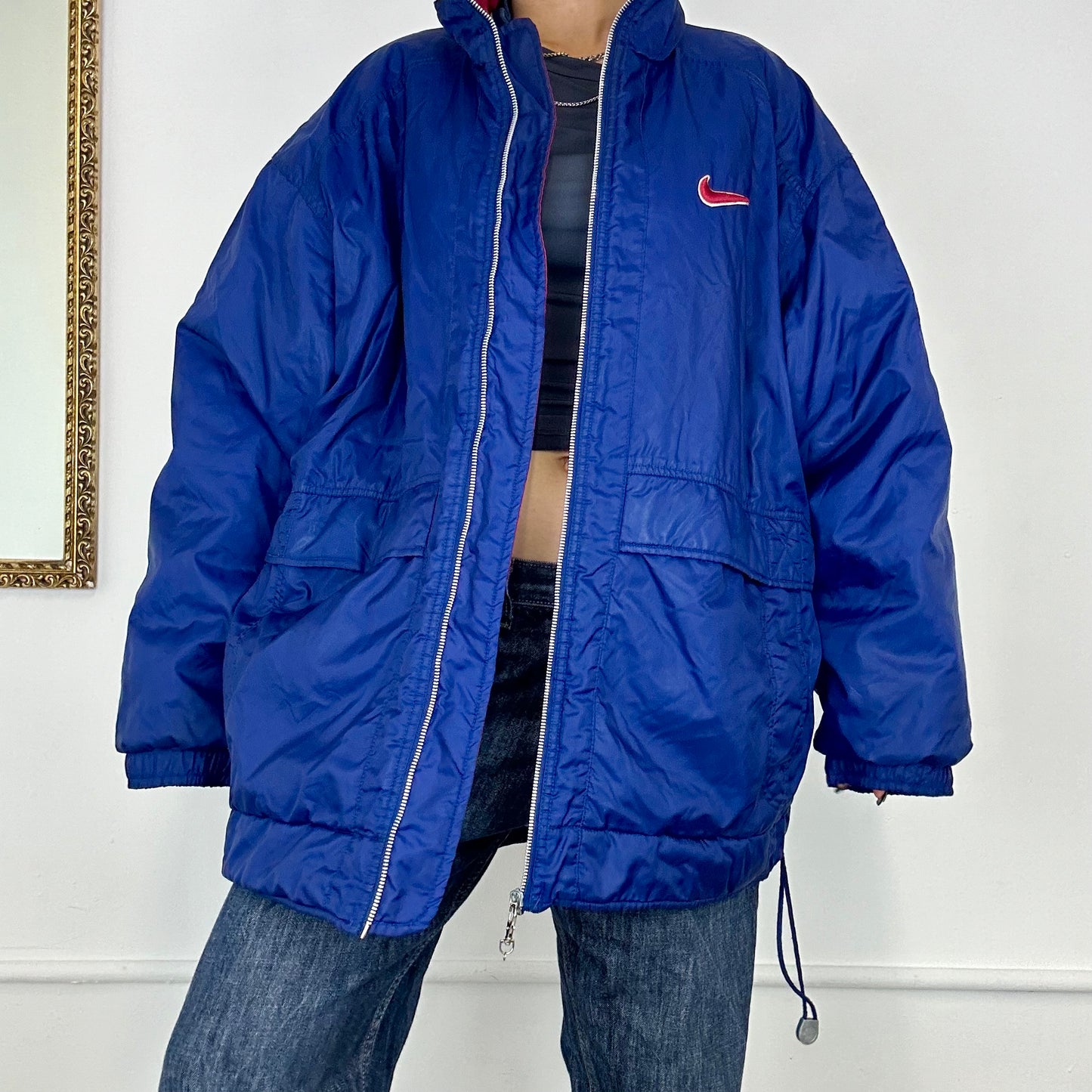 90's nike swoosh zip up jacket