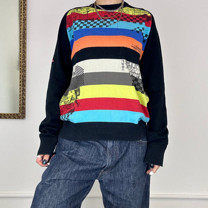 quiksilver multicoloured knit jumper