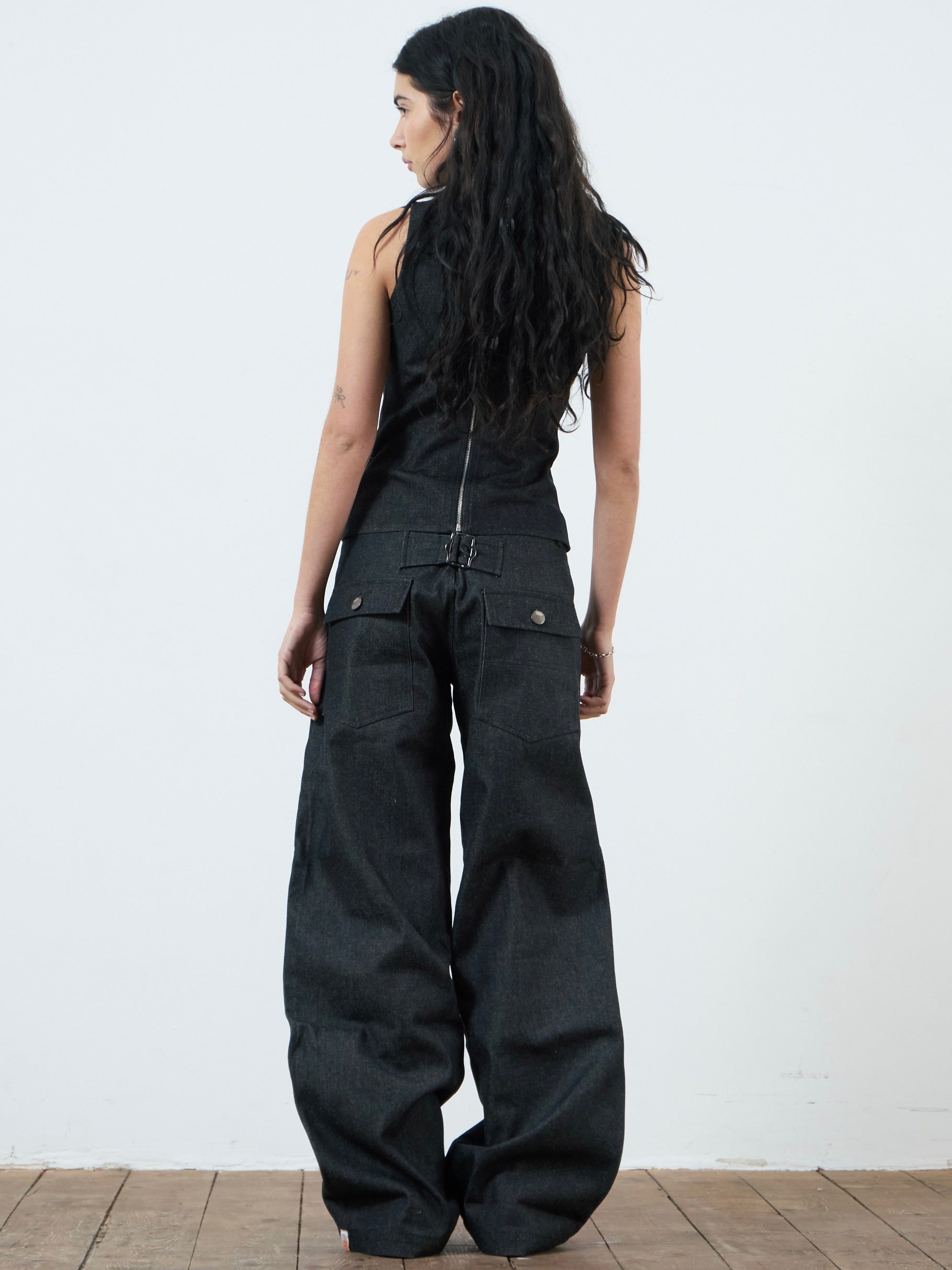 slouch jean - dark grey denim