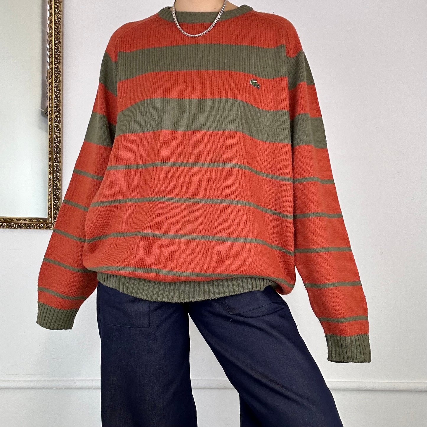 vintage lacoste knit jumper