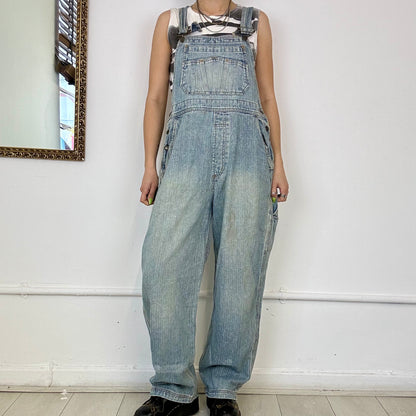 vintage light wash dungarees