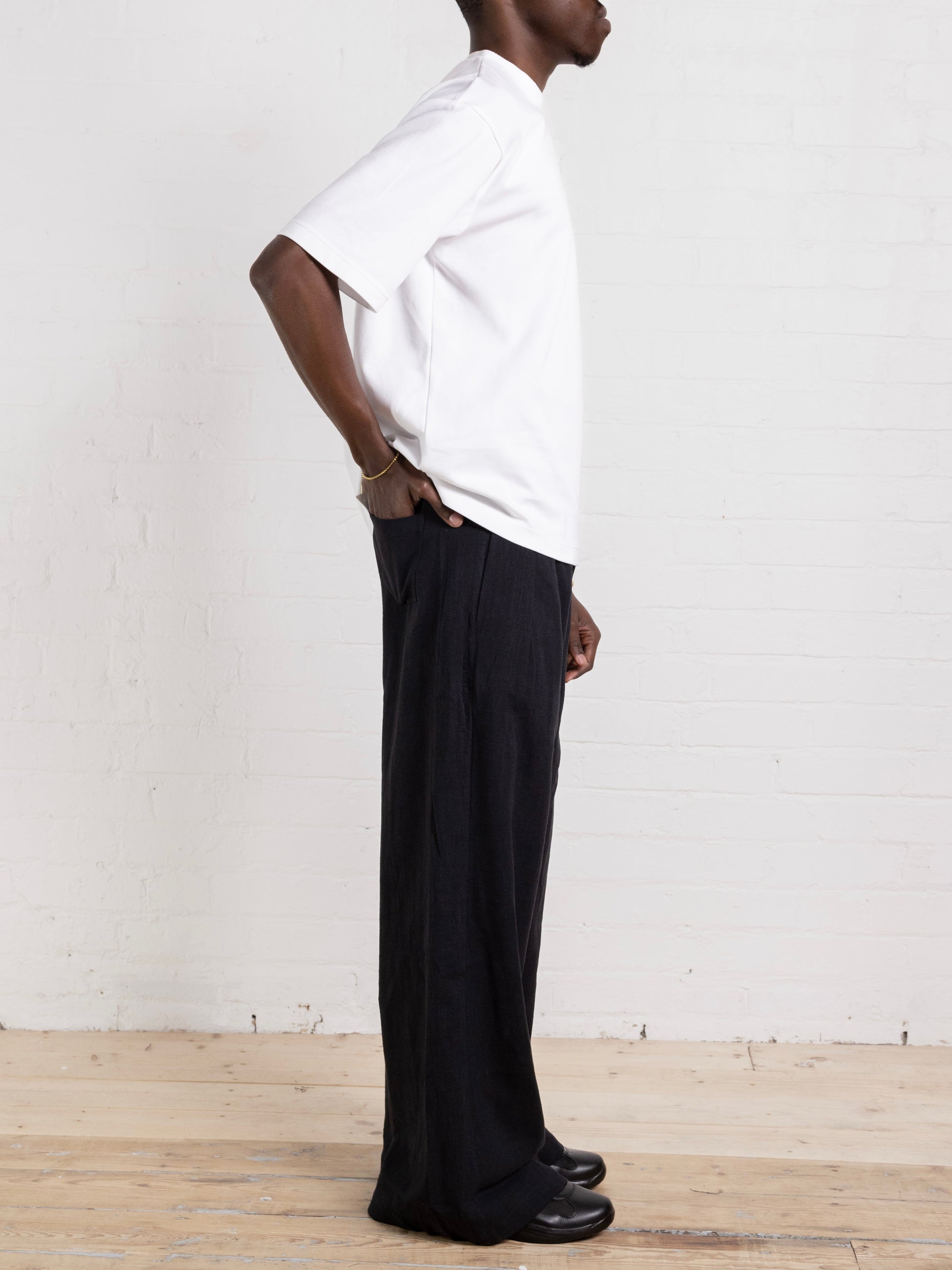 pantalon Parker - lin noir