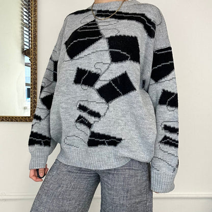 90's patterned knitted jumper