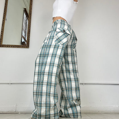 the slouch in checkered linen - sample