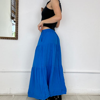 cobalt blue maxi skirt