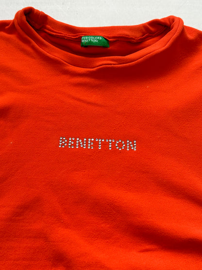 2000's red benetton vest top