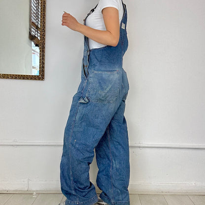 vintage blue denim dungarees