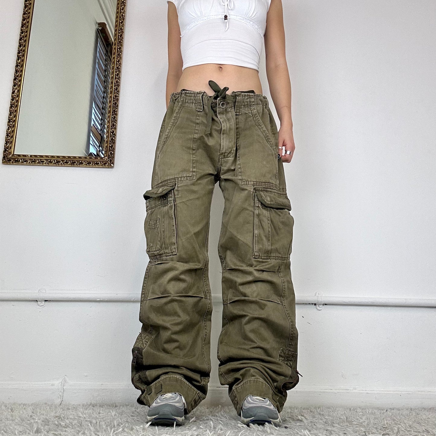 00s wide leg cargo trousers