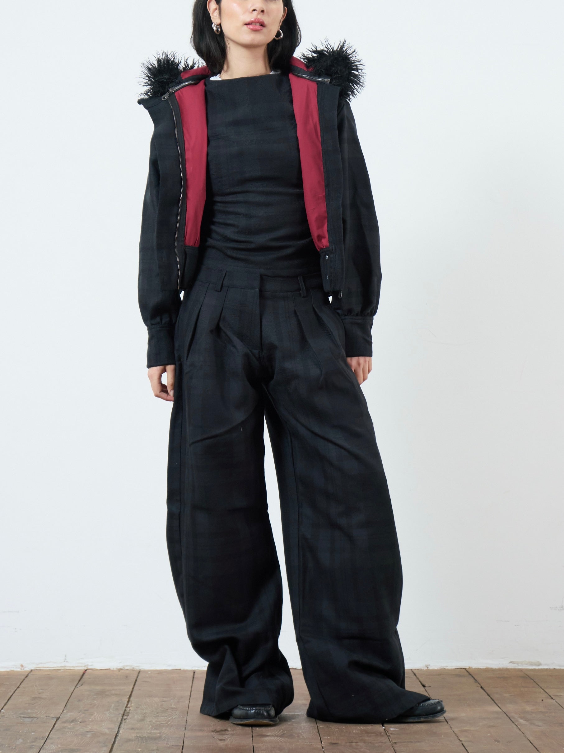 slouch jacket - black wool