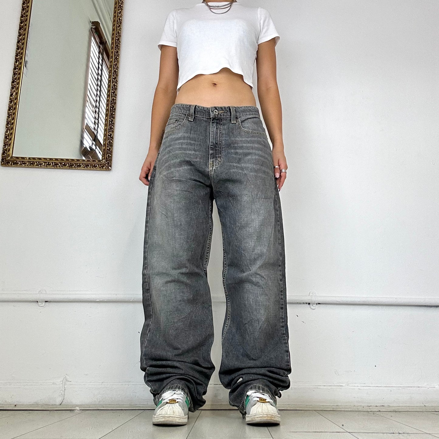 90's grey baggy jeans by polo Ralph lauren